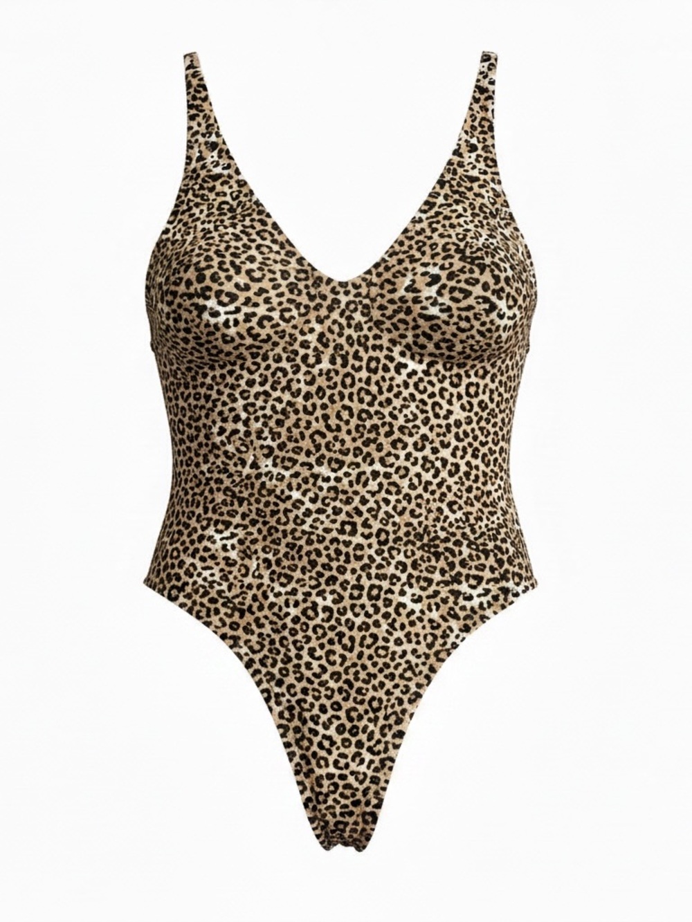 RELLECIGA Leopard Print One-Piece Swimsuit - Tan & Black